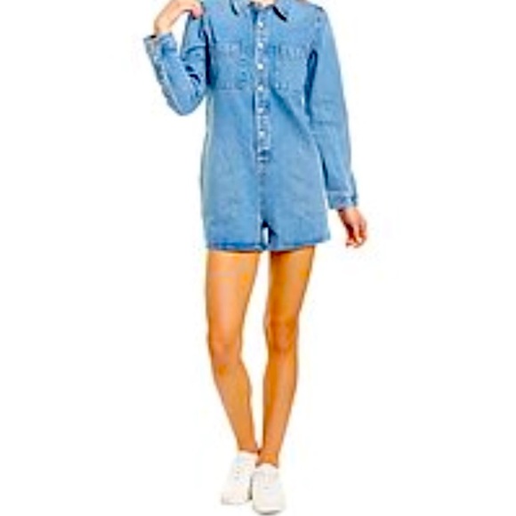 NWT Cute Madewell Denim Romper X-Small - Picture 3 of 5
